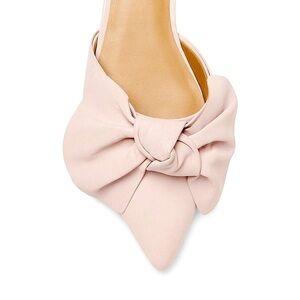 Rebecca Minkoff Alexis Leather Bow Pointed Toe Mules